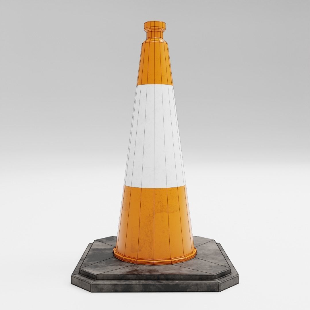 Decorative City Barriers Low-poly 3D model_4