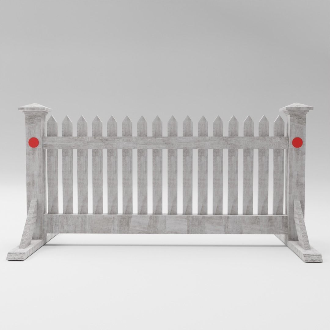 Decorative City Barriers Low-poly 3D model_16
