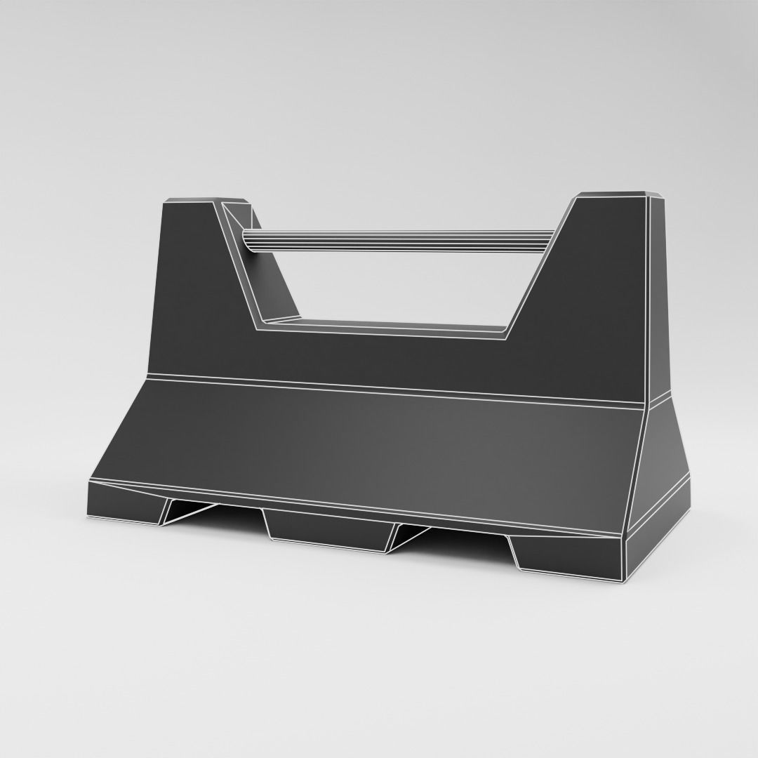 Decorative City Barriers Low-poly 3D model_12