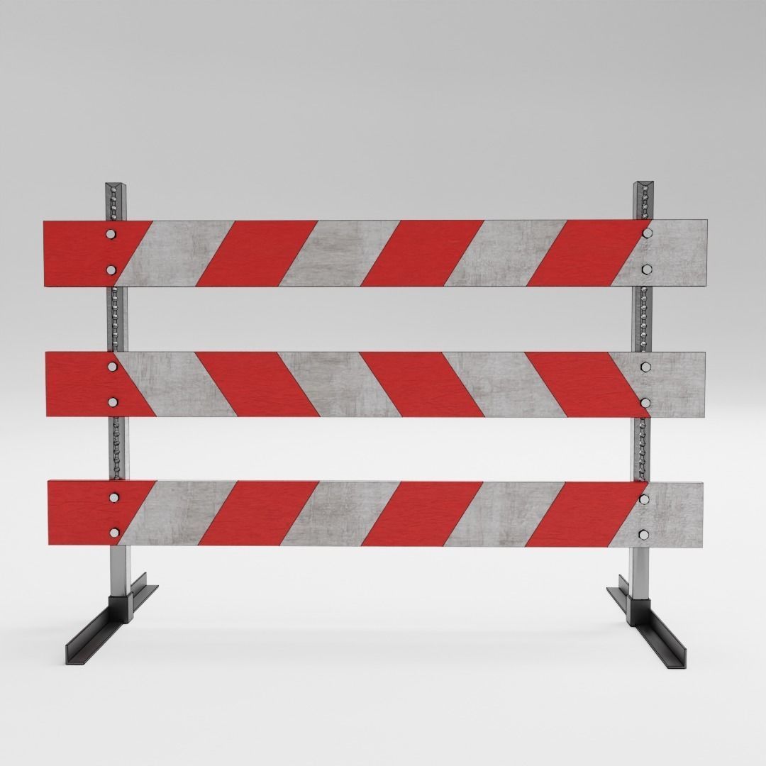 Decorative City Barriers Low-poly 3D model_17