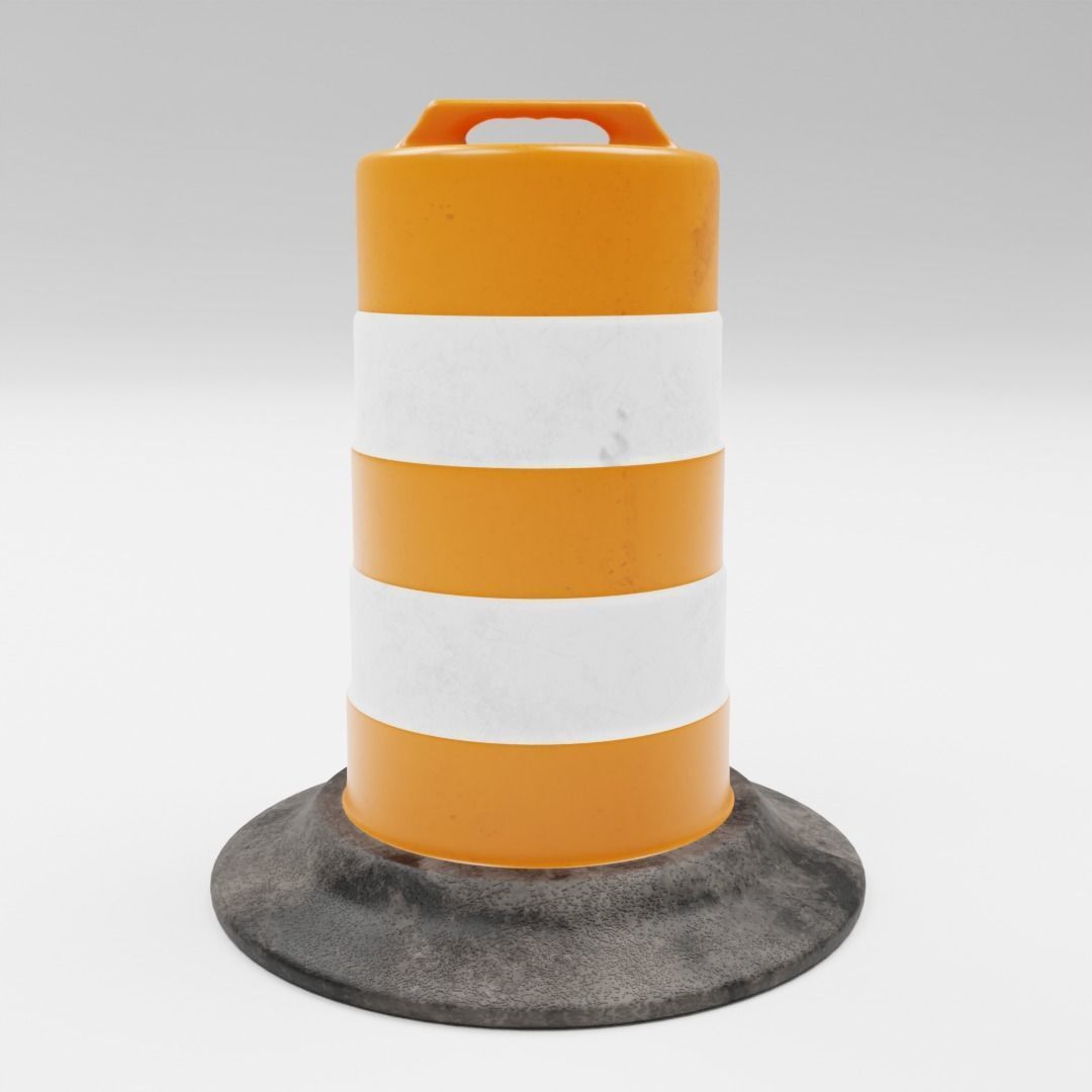 Decorative City Barriers Low-poly 3D model_5