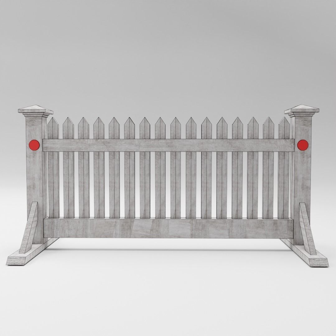 Decorative City Barriers Low-poly 3D model_18