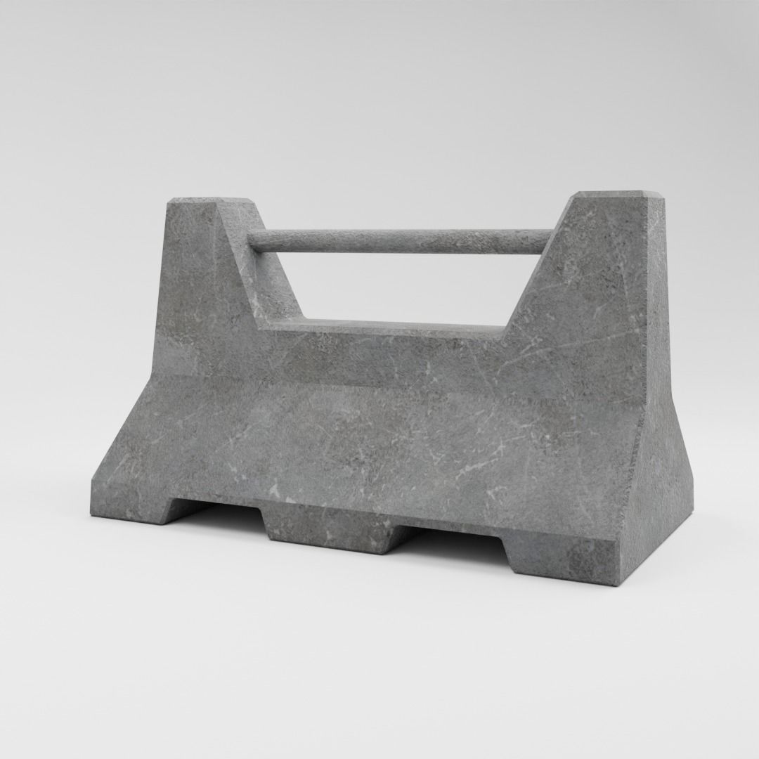 Decorative City Barriers Low-poly 3D model_11