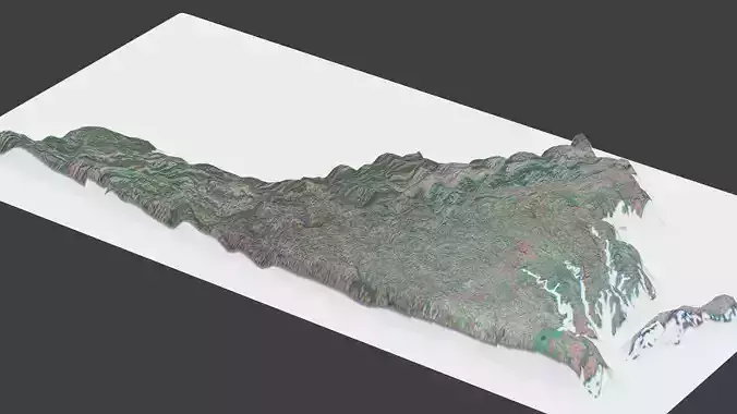 Virginia State Low-poly 3D model