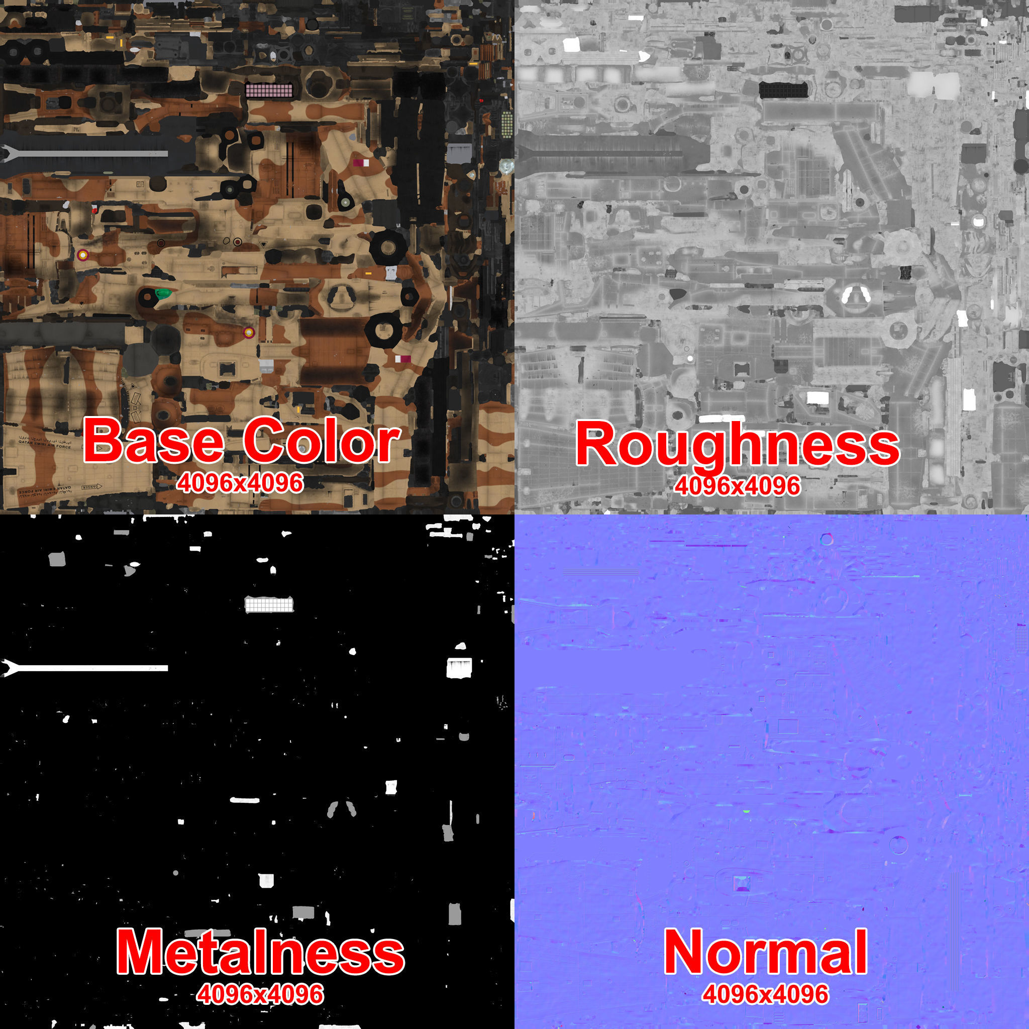 Apache AH-64E Qatar Emiri Air Force Basic Animation Low-poly 3D model_31