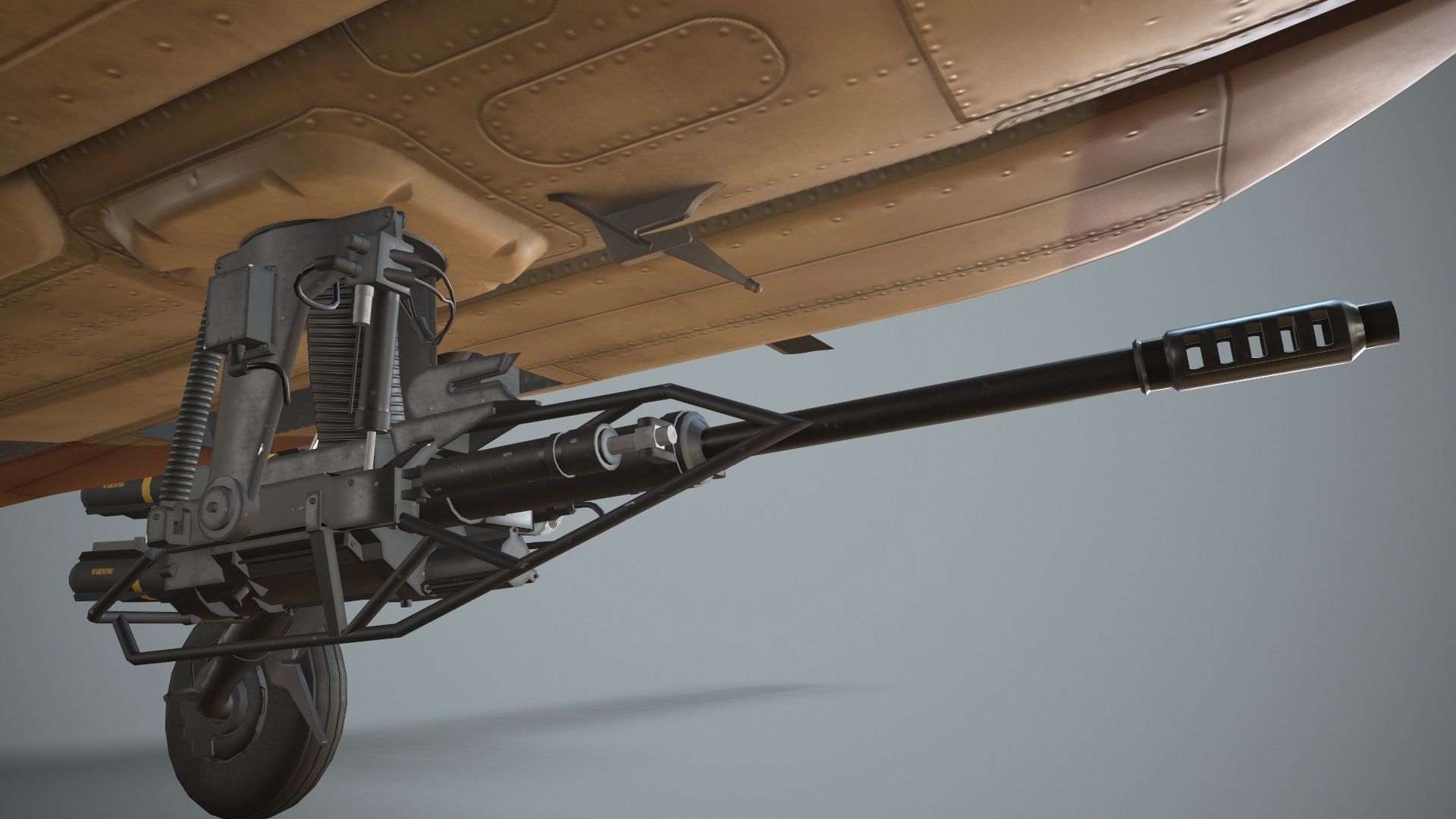 Apache AH-64E Qatar Emiri Air Force Basic Animation Low-poly 3D model_19