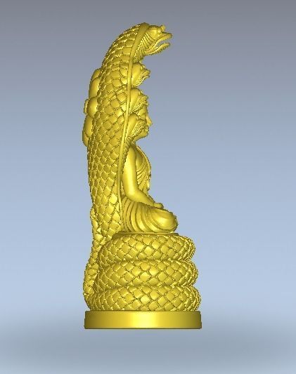 Nak Prog Statue Cambodian 3D model_3