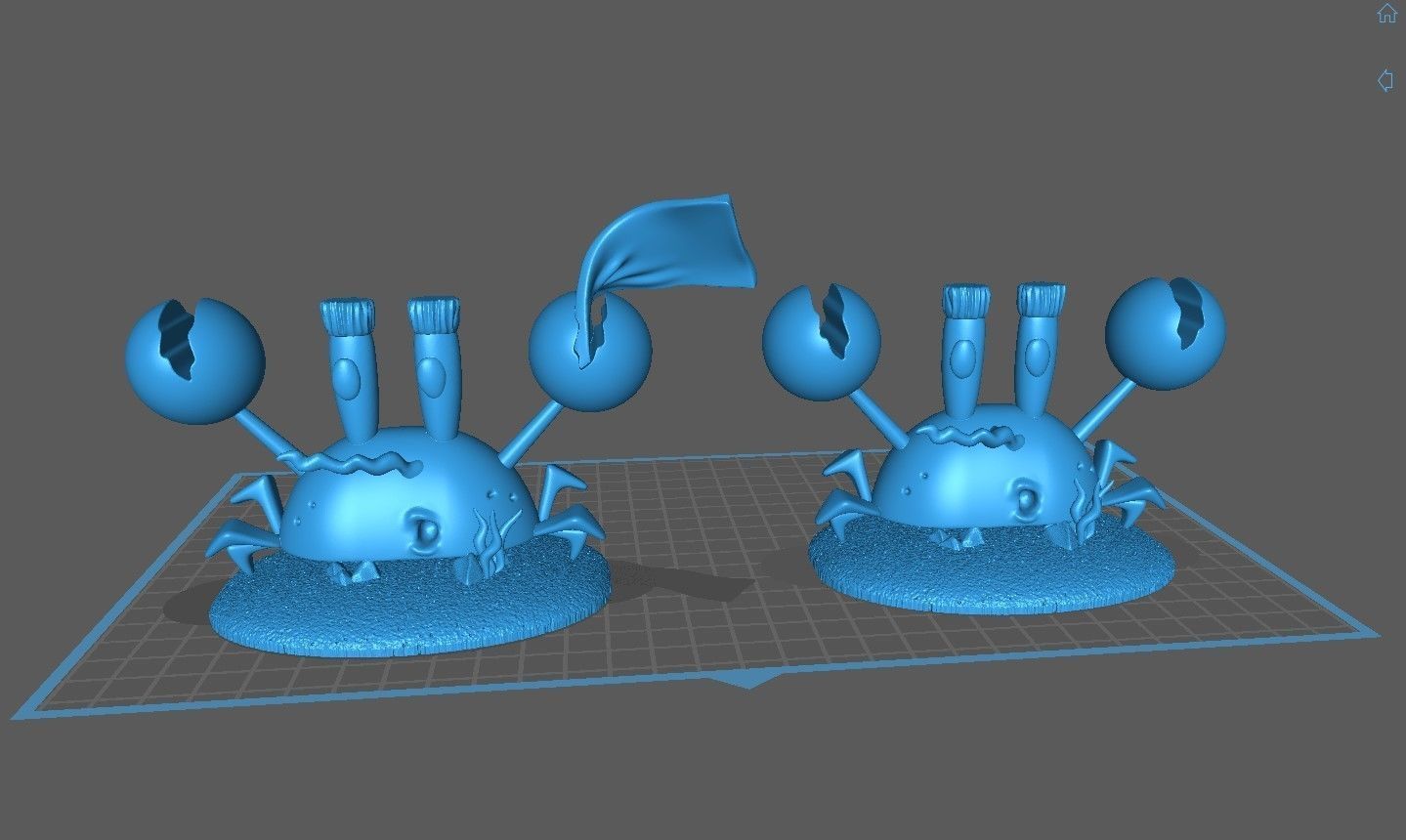 Primitive Mr Krabs 3D print model_8