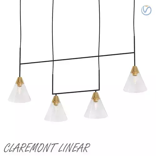 Claremont Flared Glass Linear 3D model