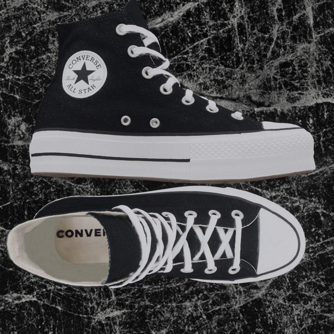 CONVERSE 3D SHOES - BLACK HIGH Low-poly 3D model_8