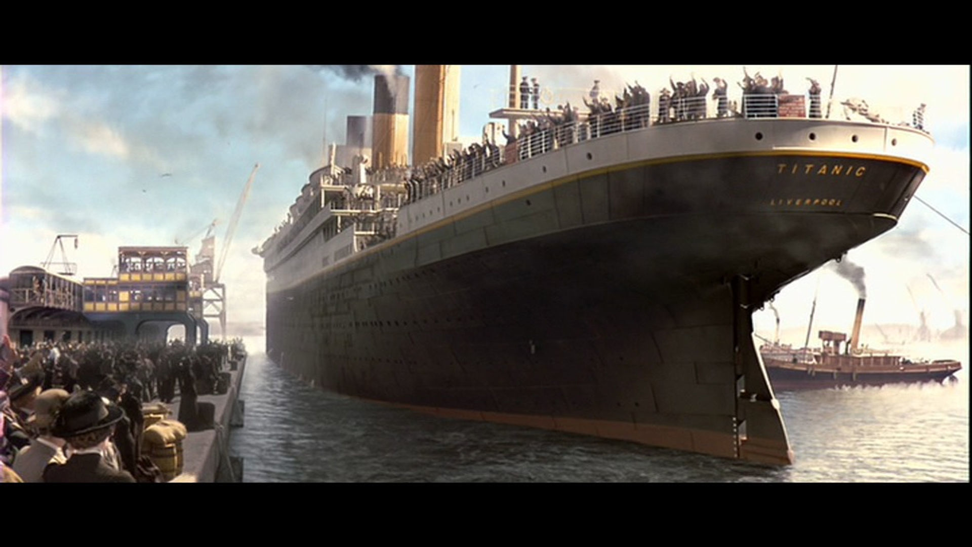 RMS titanic and port movie scene 3D model_1