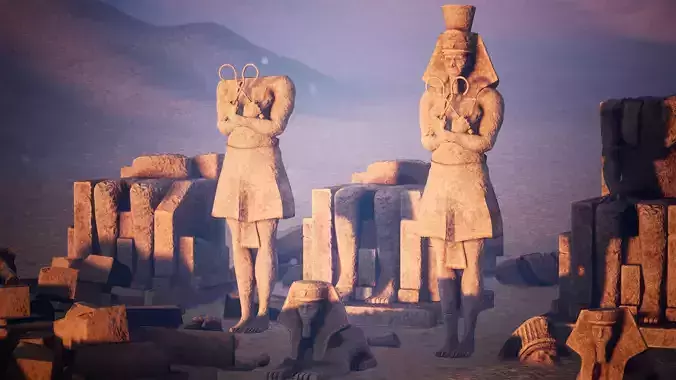 Modular Egyptian Statues 51 Assets