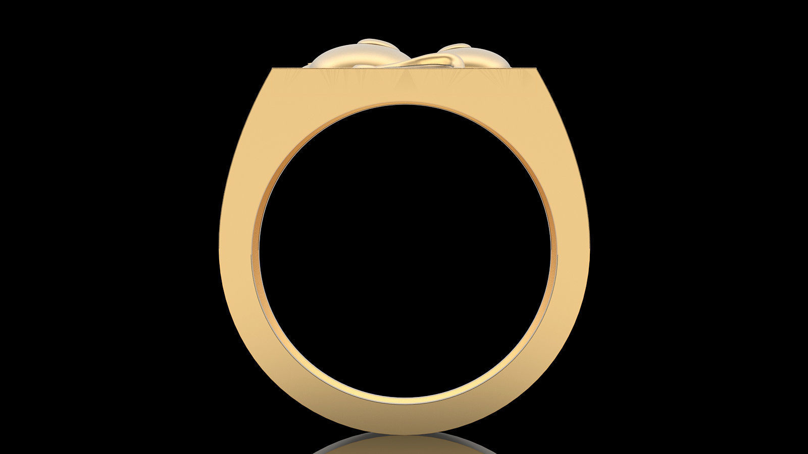 Emoji face comic ring silver gold jewelry 3D printable model 3D print model_4