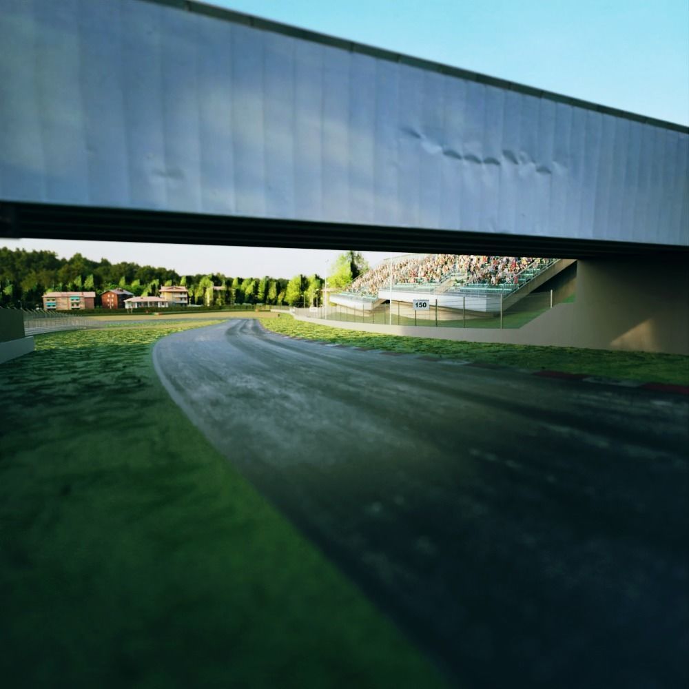Imola Circuit - Enzo and Dino Ferrari Circuit - Italy Low-poly 3D model_1