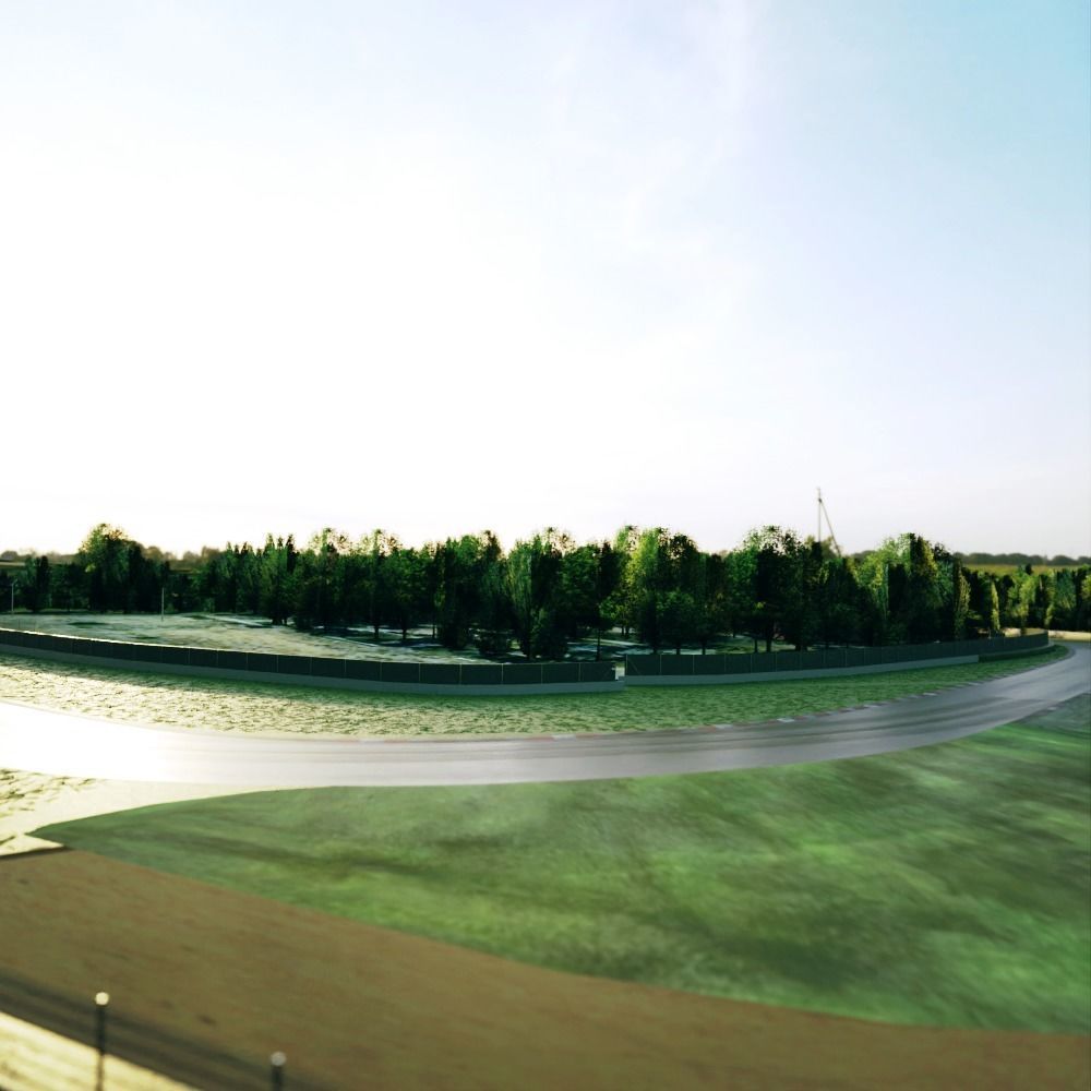 Imola Circuit - Enzo and Dino Ferrari Circuit - Italy Low-poly 3D model_6