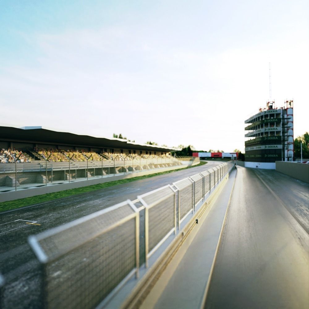 Imola Circuit - Enzo and Dino Ferrari Circuit - Italy Low-poly 3D model_3