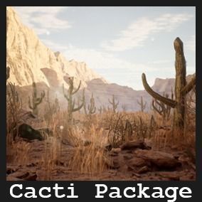 Cactus Package 16 Assets Low-poly 3D model_1
