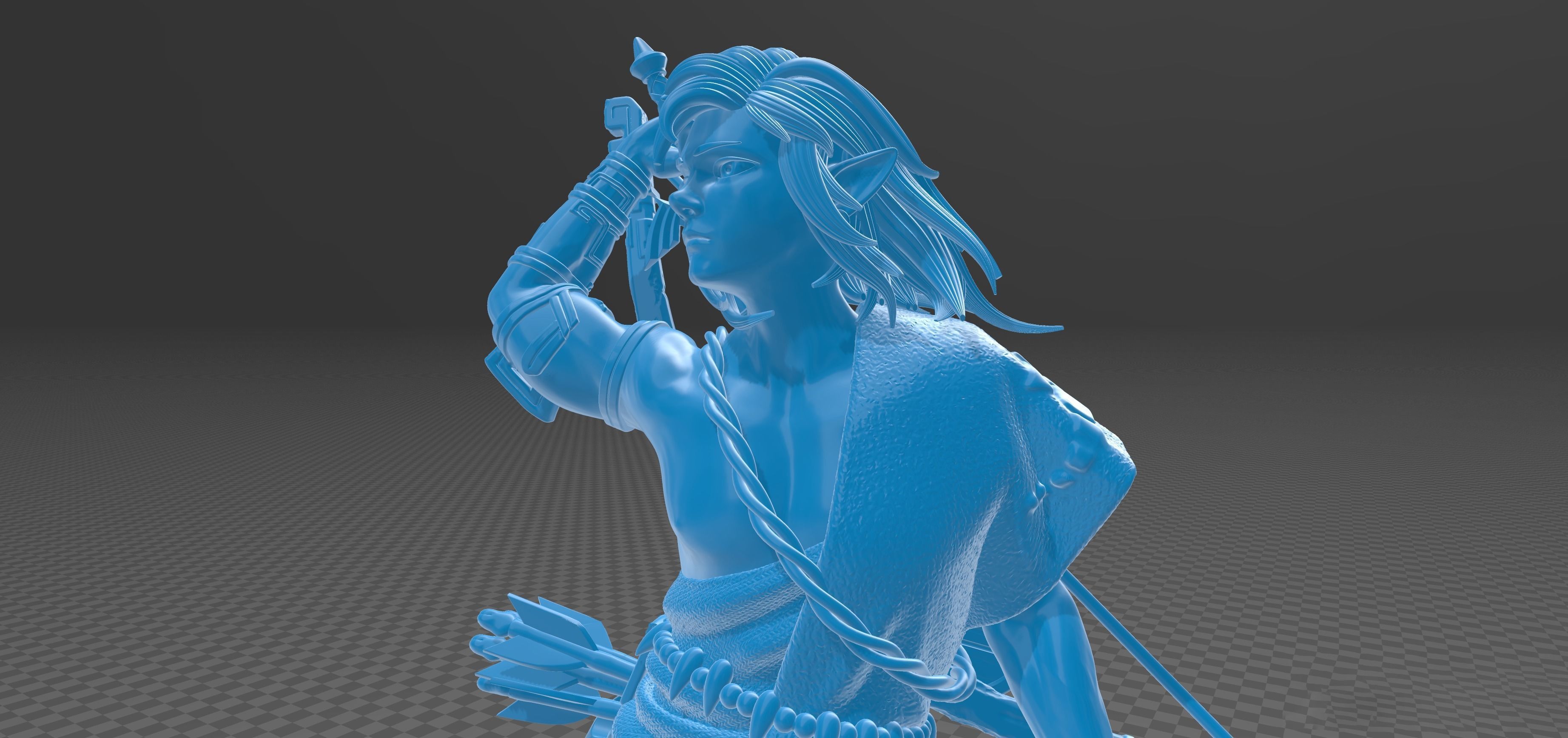 Link HD Statue - Zelda Tears Of The Kingdom - TOTK 3D print model_9