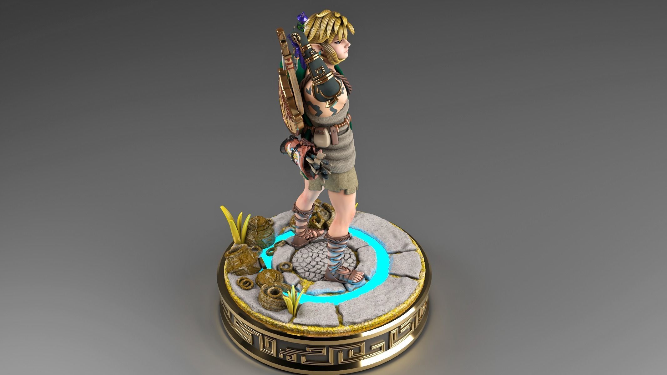 Link HD Statue - Zelda Tears Of The Kingdom - TOTK 3D print model_5