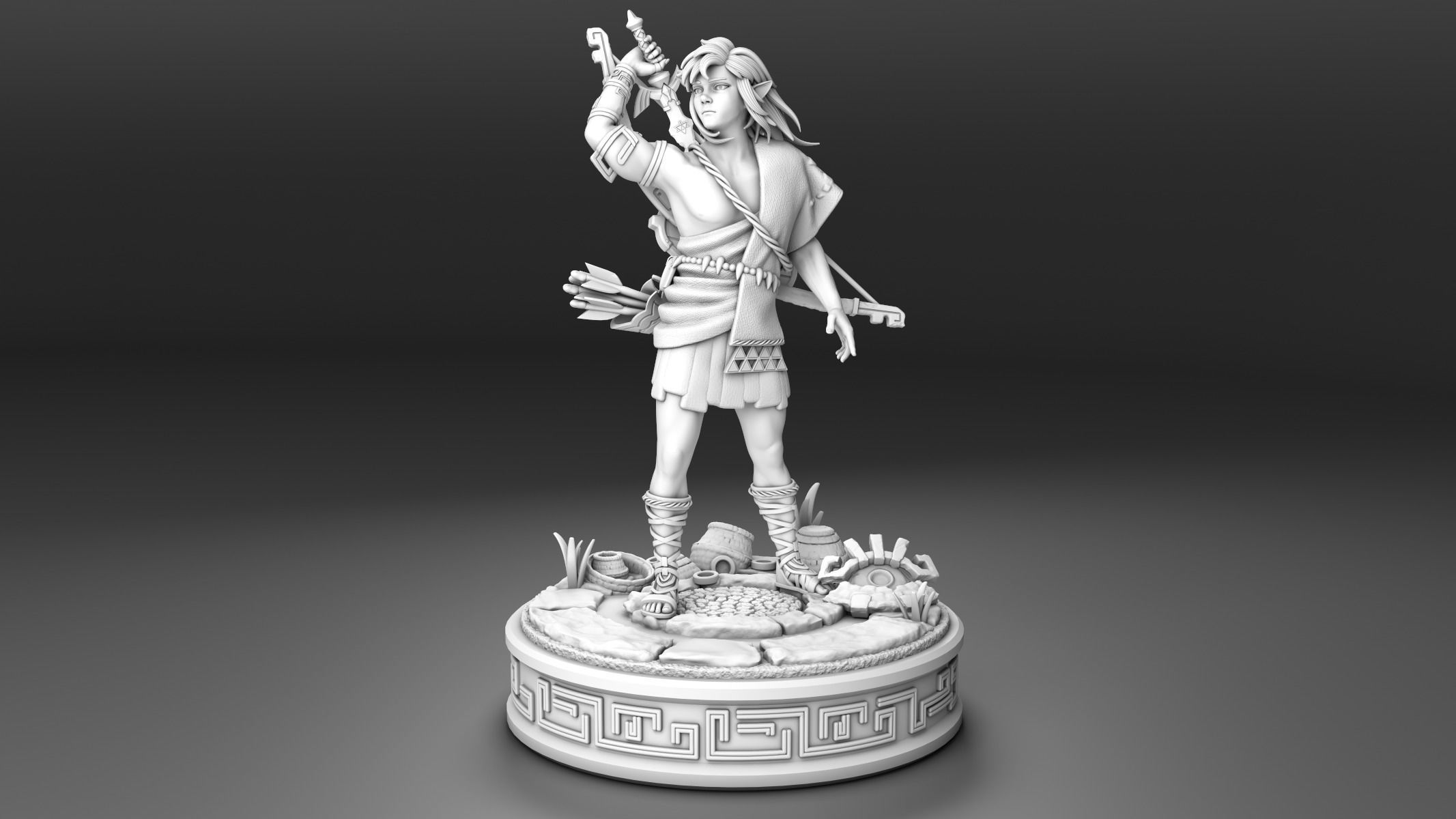 Link HD Statue - Zelda Tears Of The Kingdom - TOTK 3D print model_6