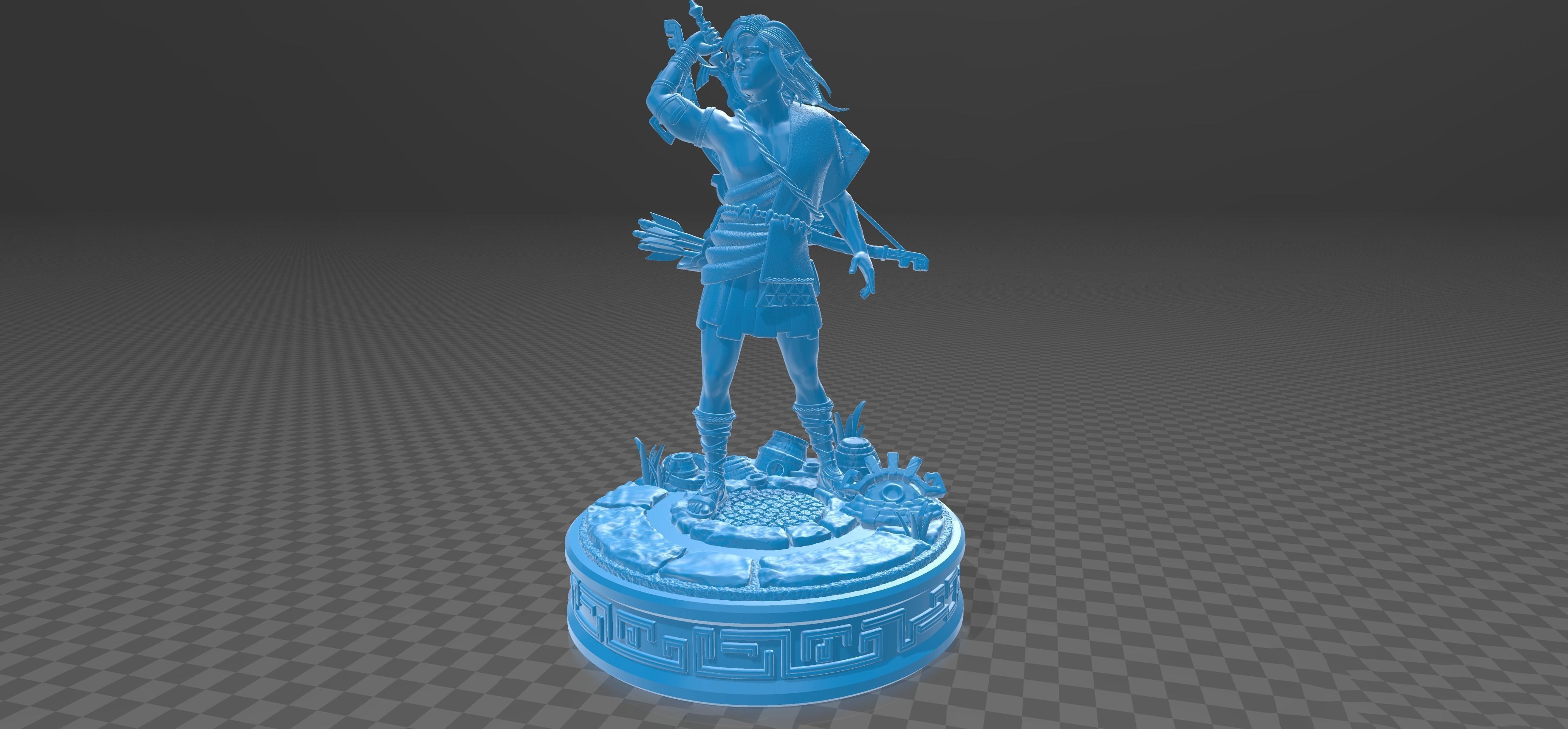 Link HD Statue - Zelda Tears Of The Kingdom - TOTK 3D print model_7