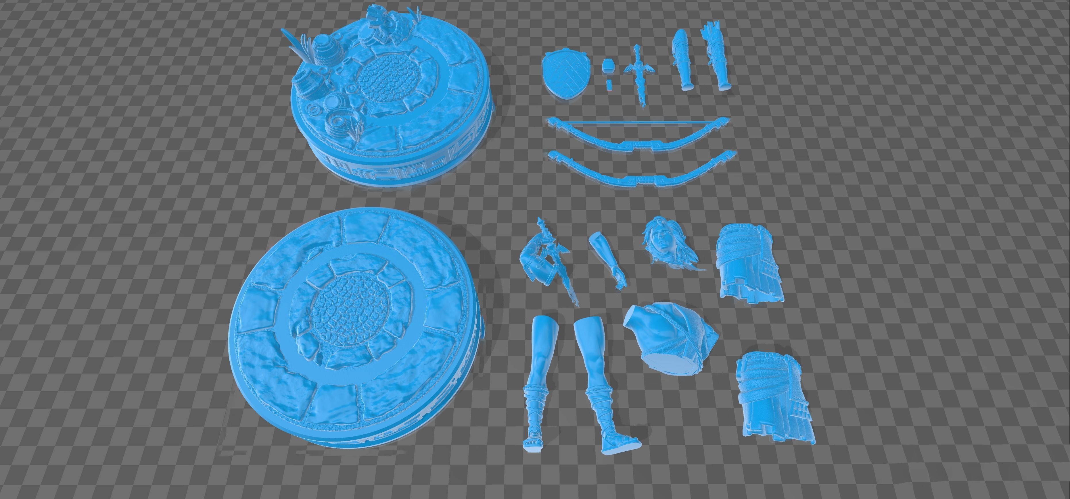 Link HD Statue - Zelda Tears Of The Kingdom - TOTK 3D print model_14