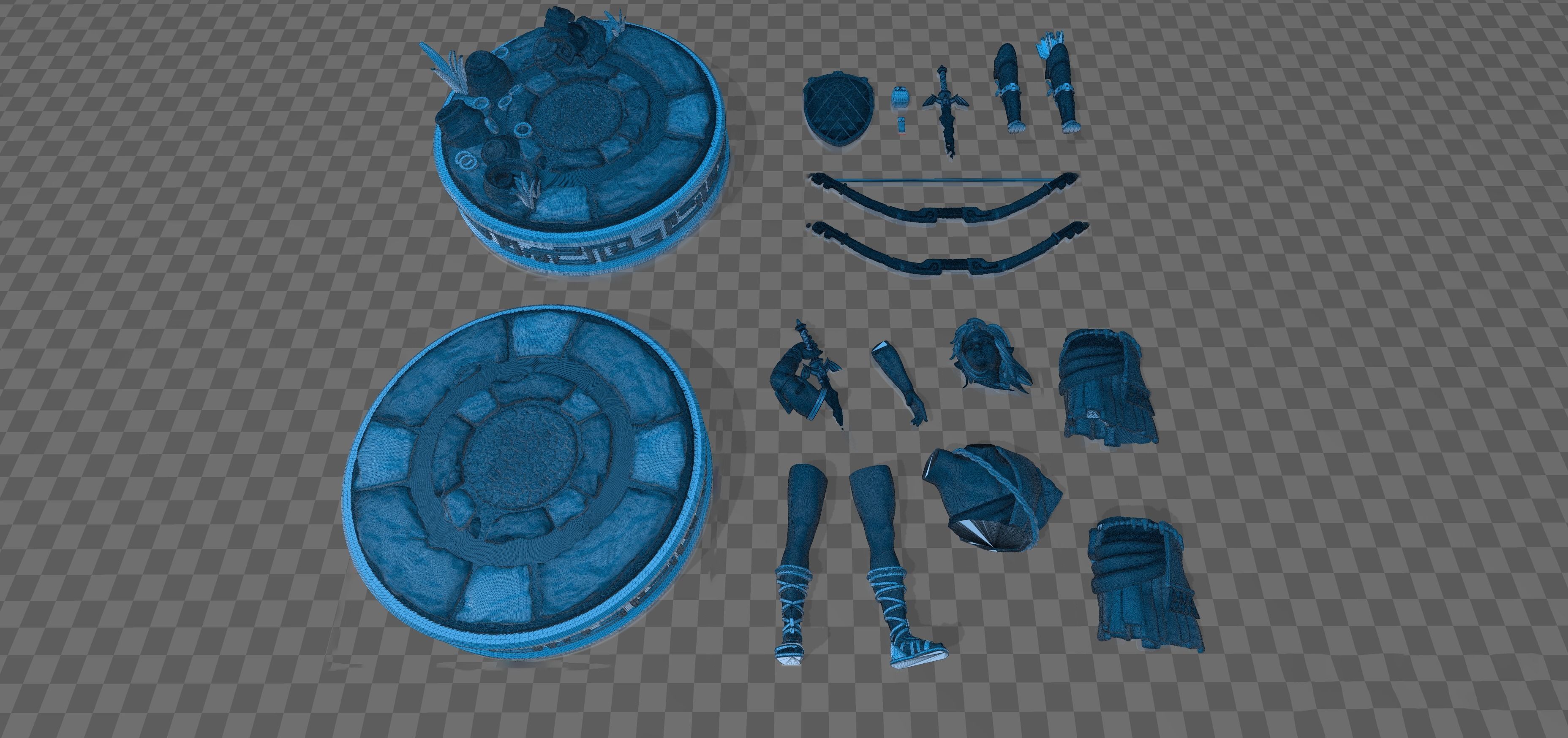 Link HD Statue - Zelda Tears Of The Kingdom - TOTK 3D print model_15