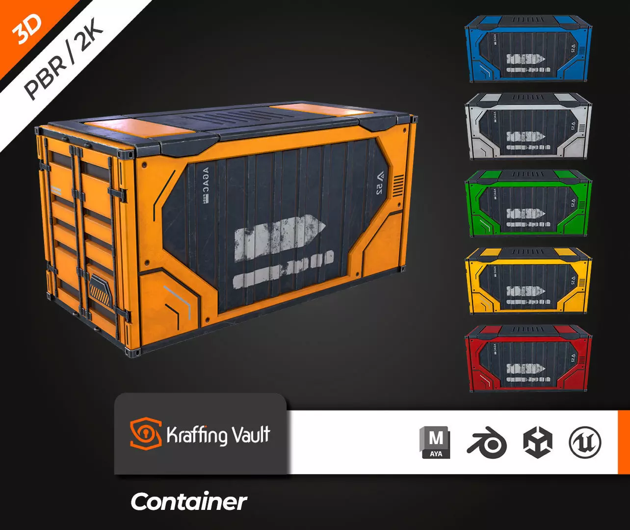 Container Low-poly 3D model