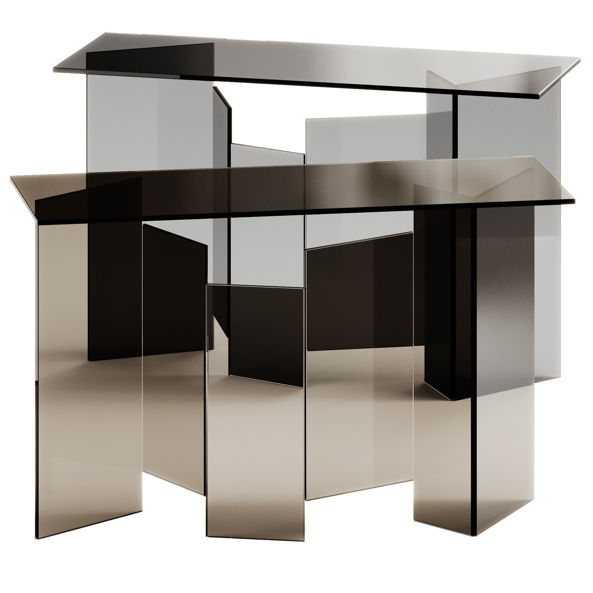 Tonelli Design METROPOLIS Rectangular console table 3D model_1