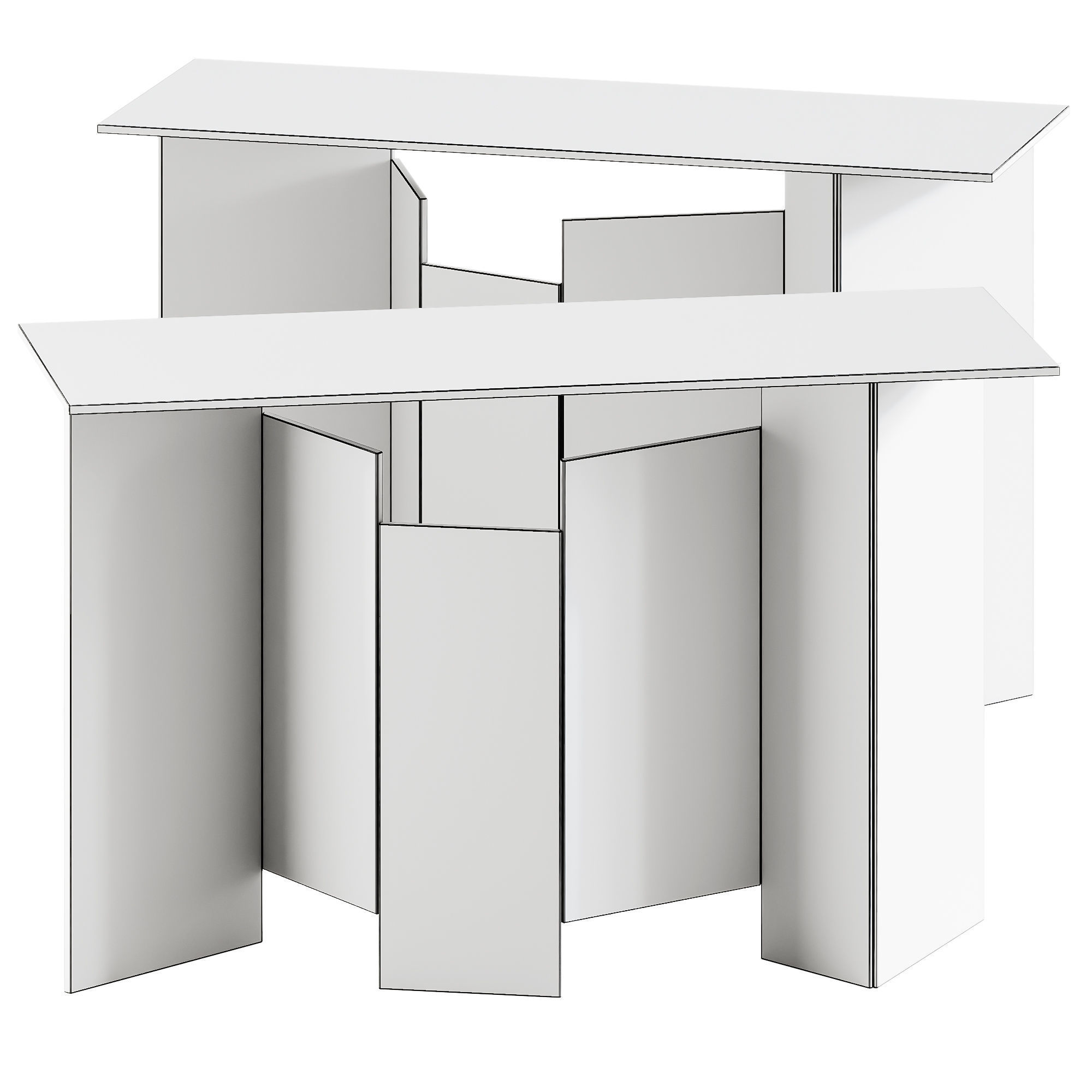 Tonelli Design METROPOLIS Rectangular console table 3D model_4