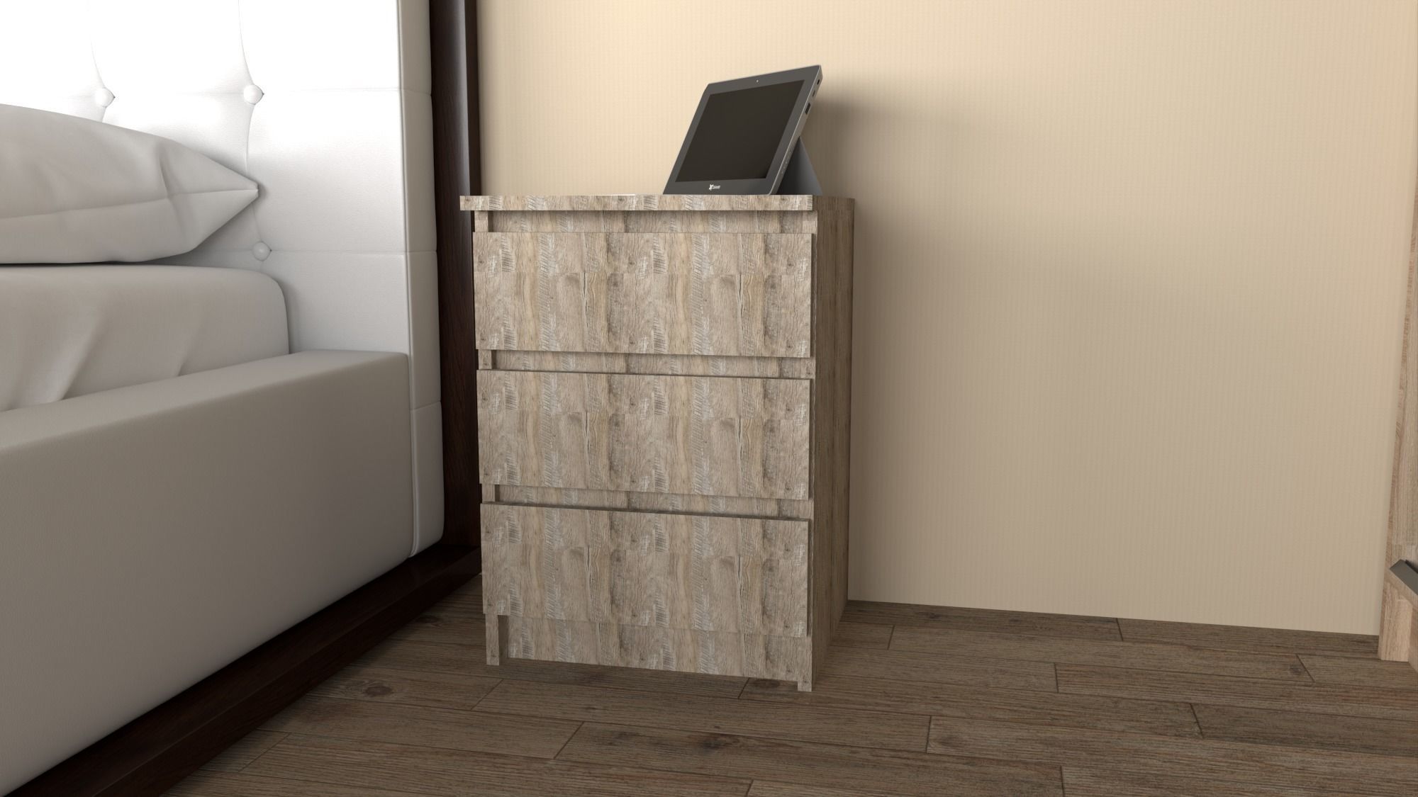  Bedside table Free 3D model_2