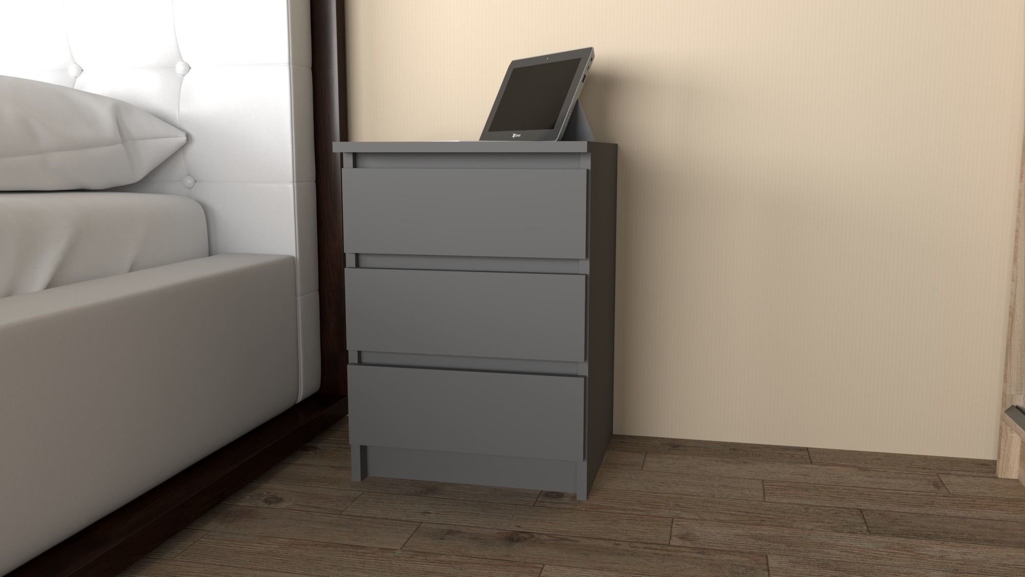  Bedside table Free 3D model_1