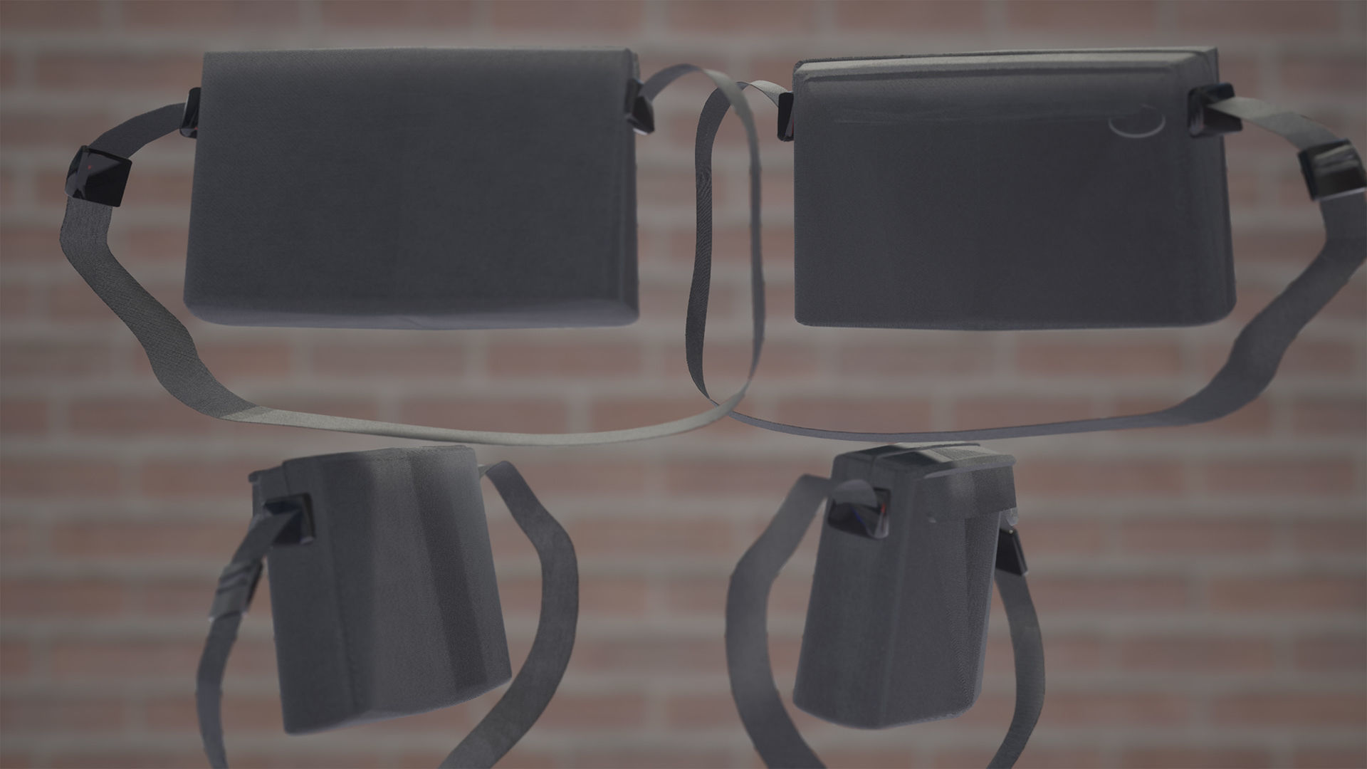 Briefcase Package 11 Assets Low-poly 3D model_12