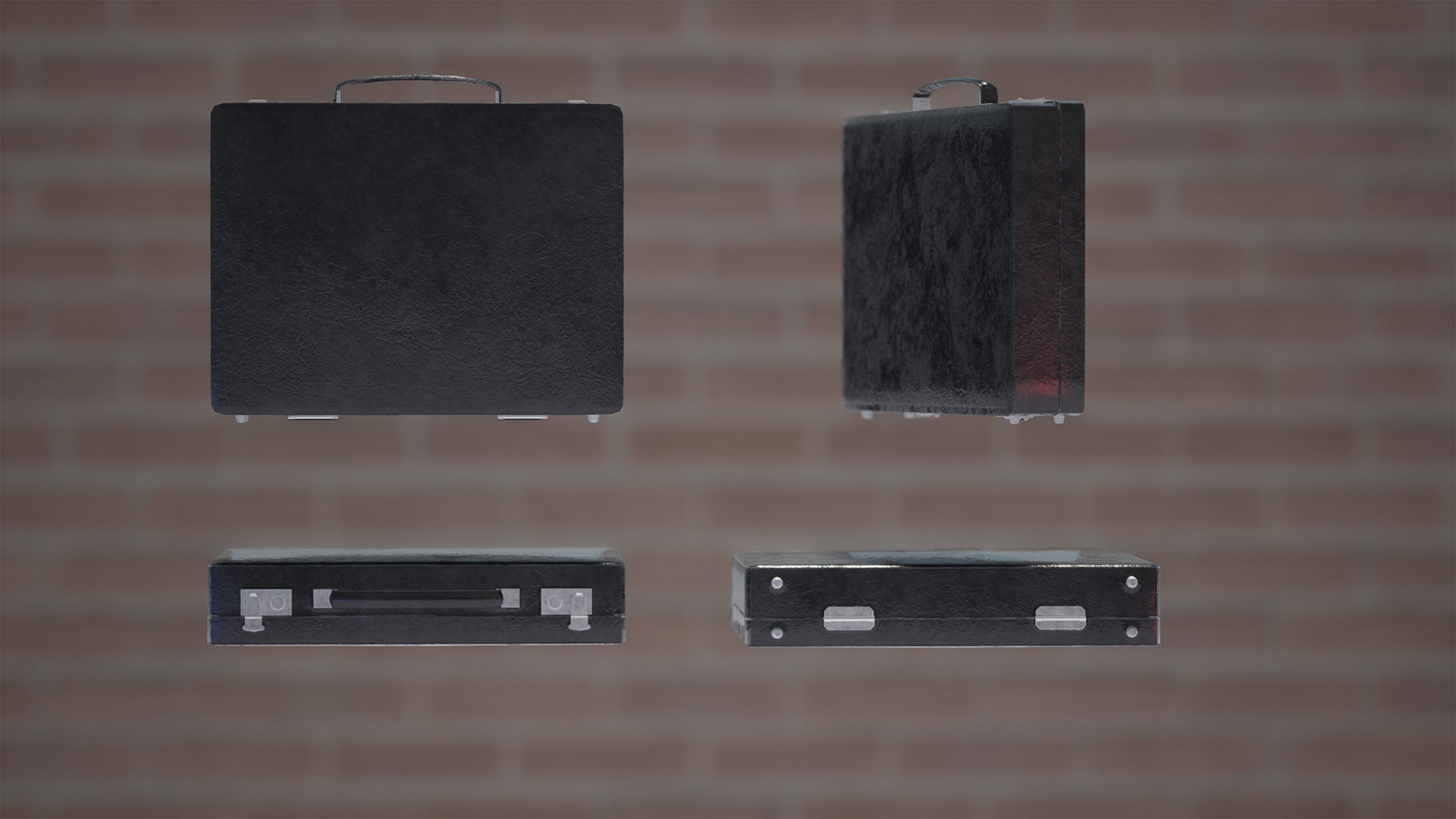 Briefcase Package 11 Assets Low-poly 3D model_4