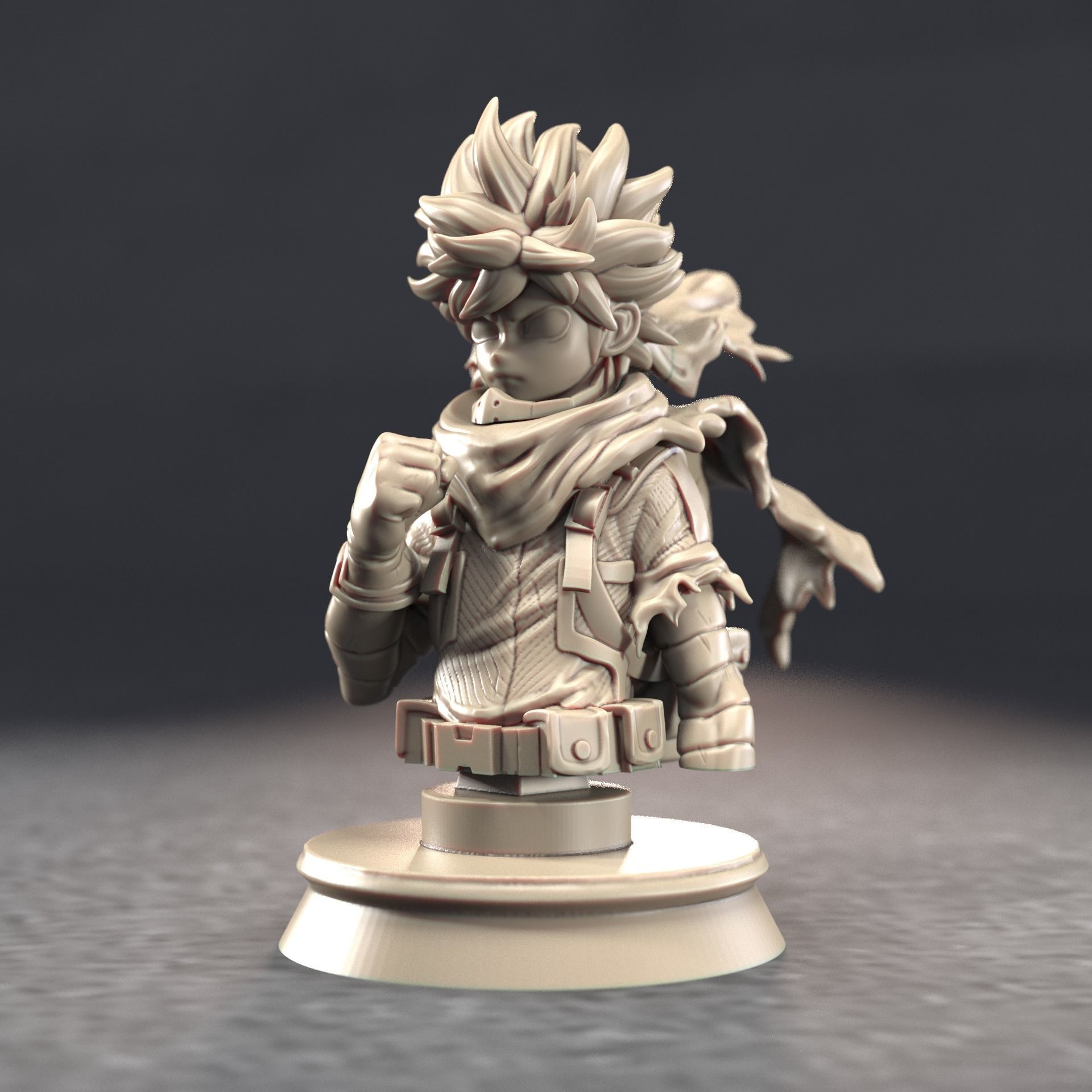 vigilante deku bust 3D print model_2