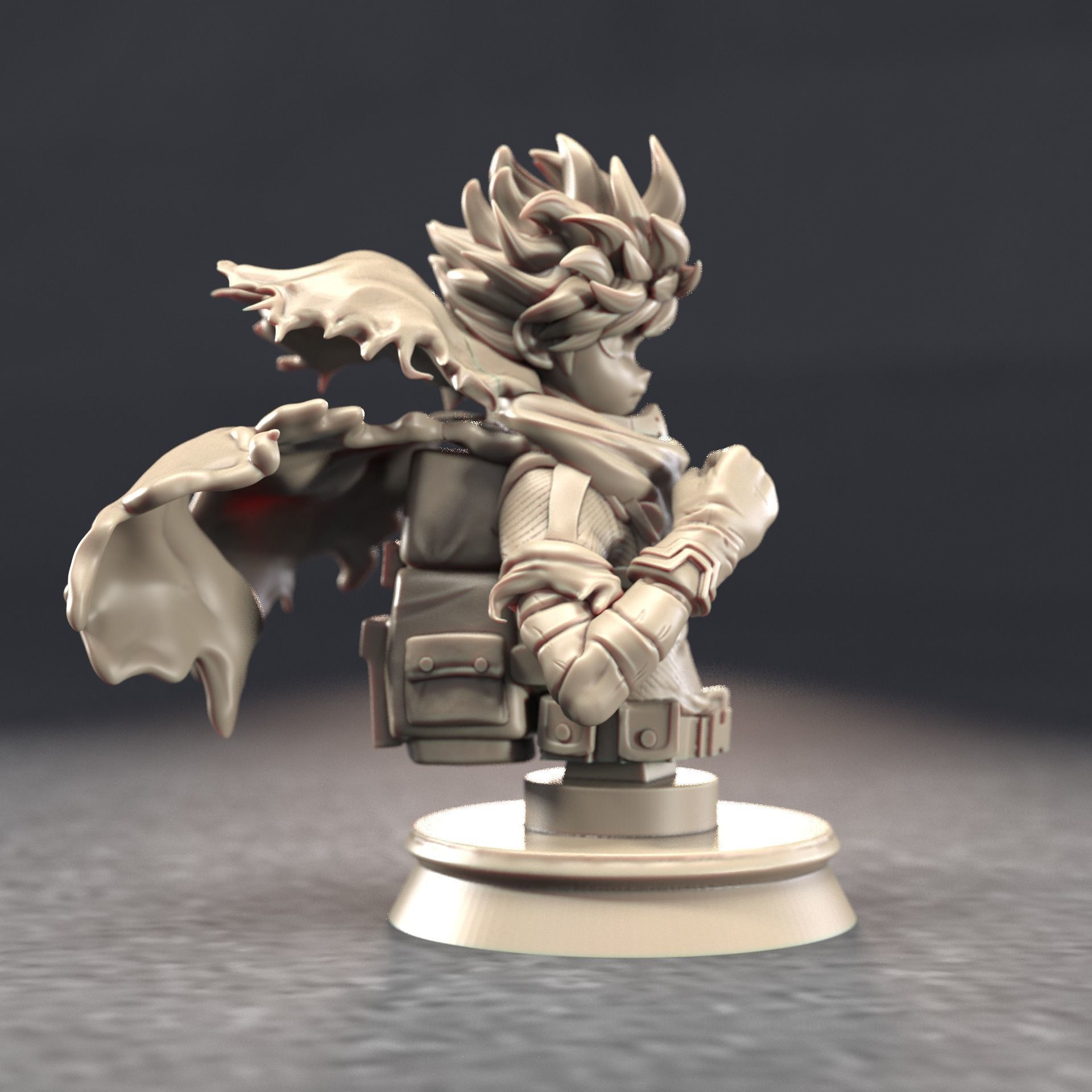 vigilante deku bust 3D print model_1