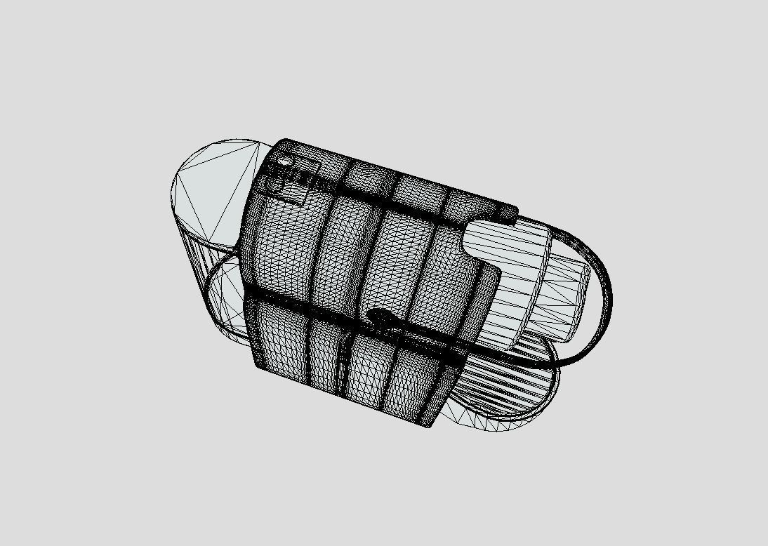 Red Coffee Machine Low-poly 3D model_7