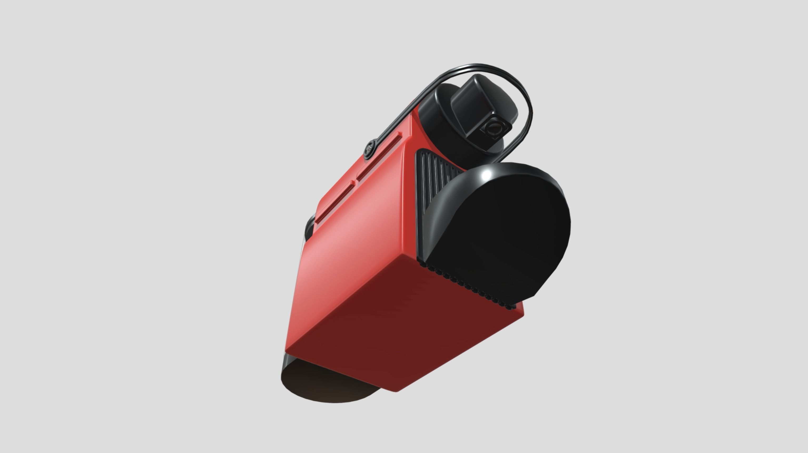 Red Coffee Machine Low-poly 3D model_10