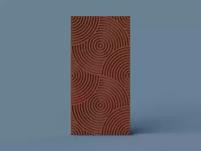 Seamless geometric pattern wall panel 3D print model