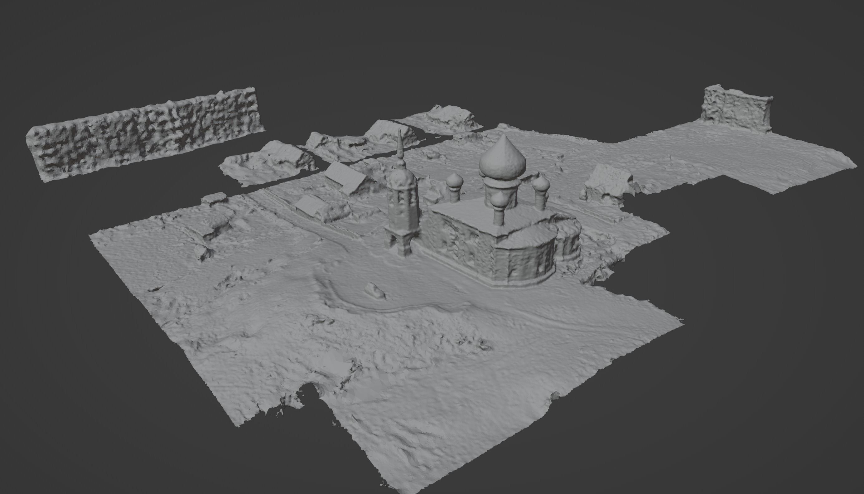 Church and Village Photoscan 3D model_9