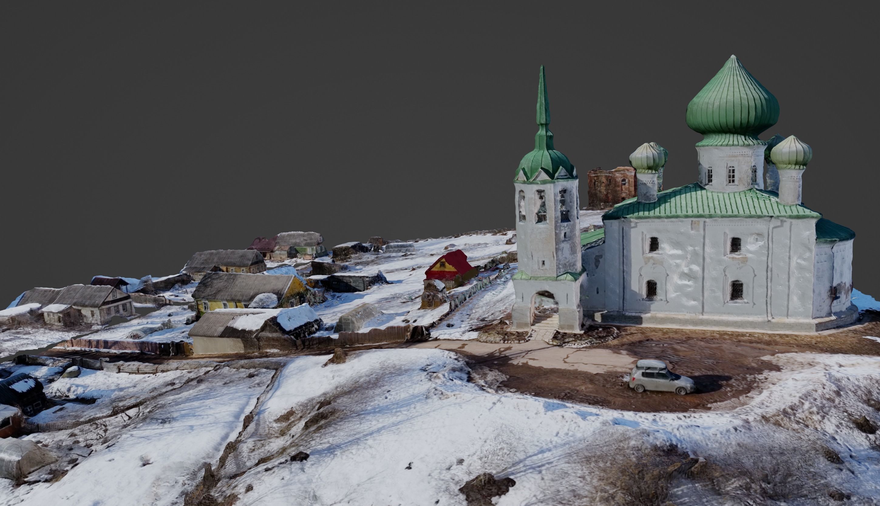 Church and Village Photoscan 3D model_11