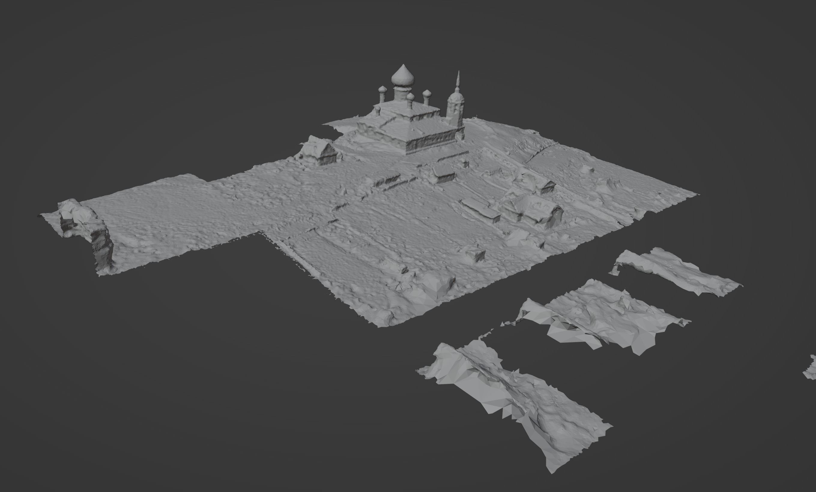 Church and Village Photoscan 3D model_10