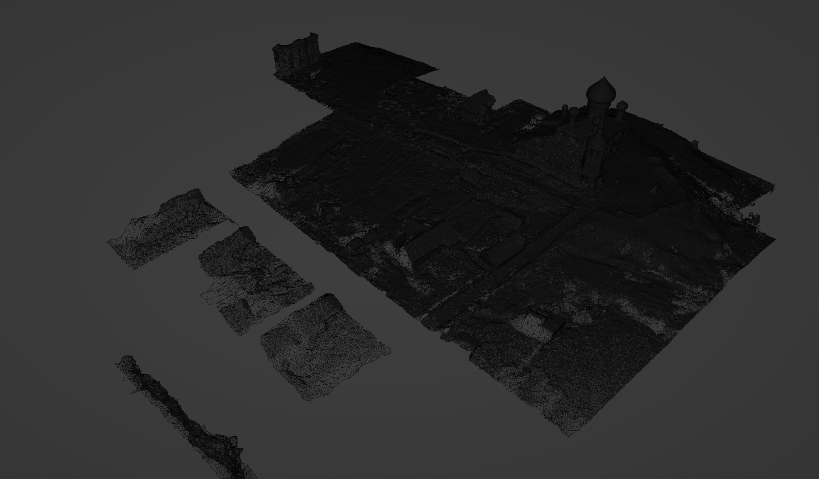 Church and Village Photoscan 3D model_7