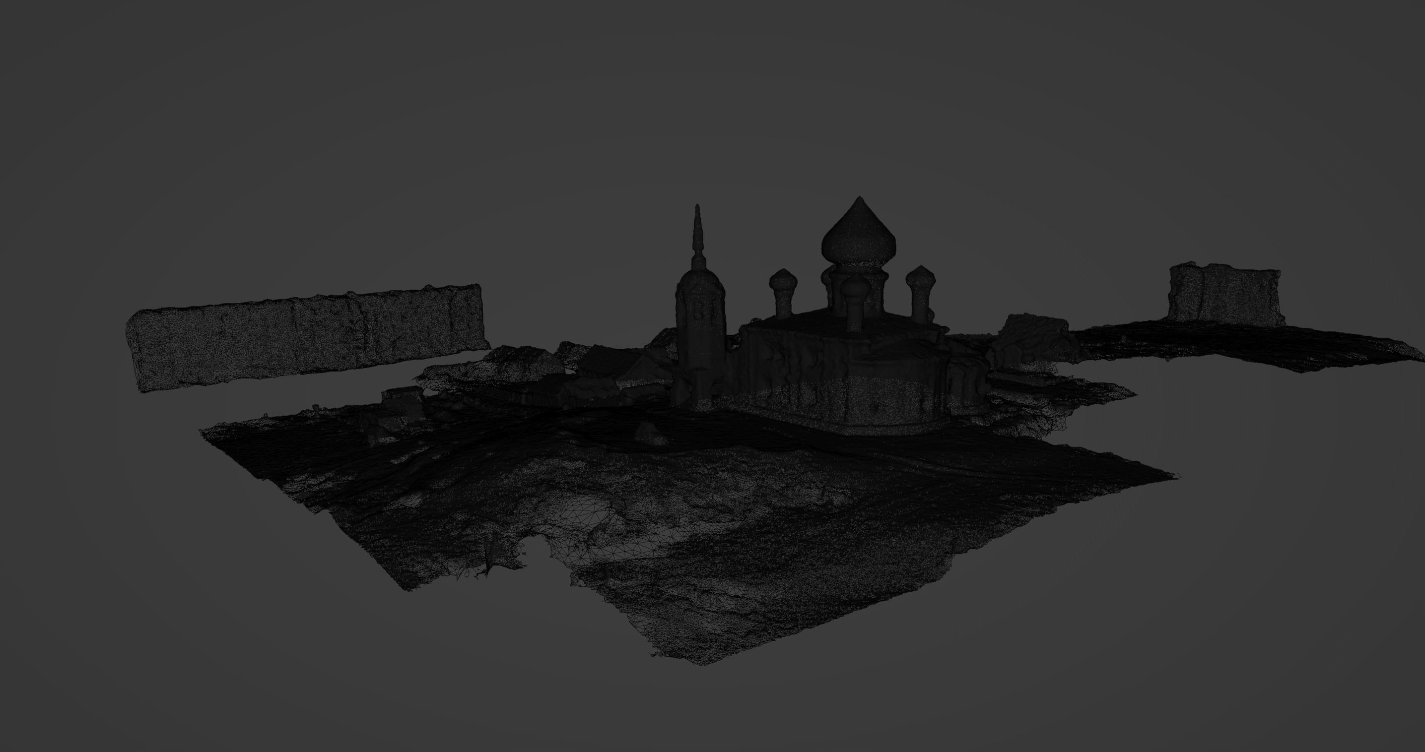 Church and Village Photoscan 3D model_8