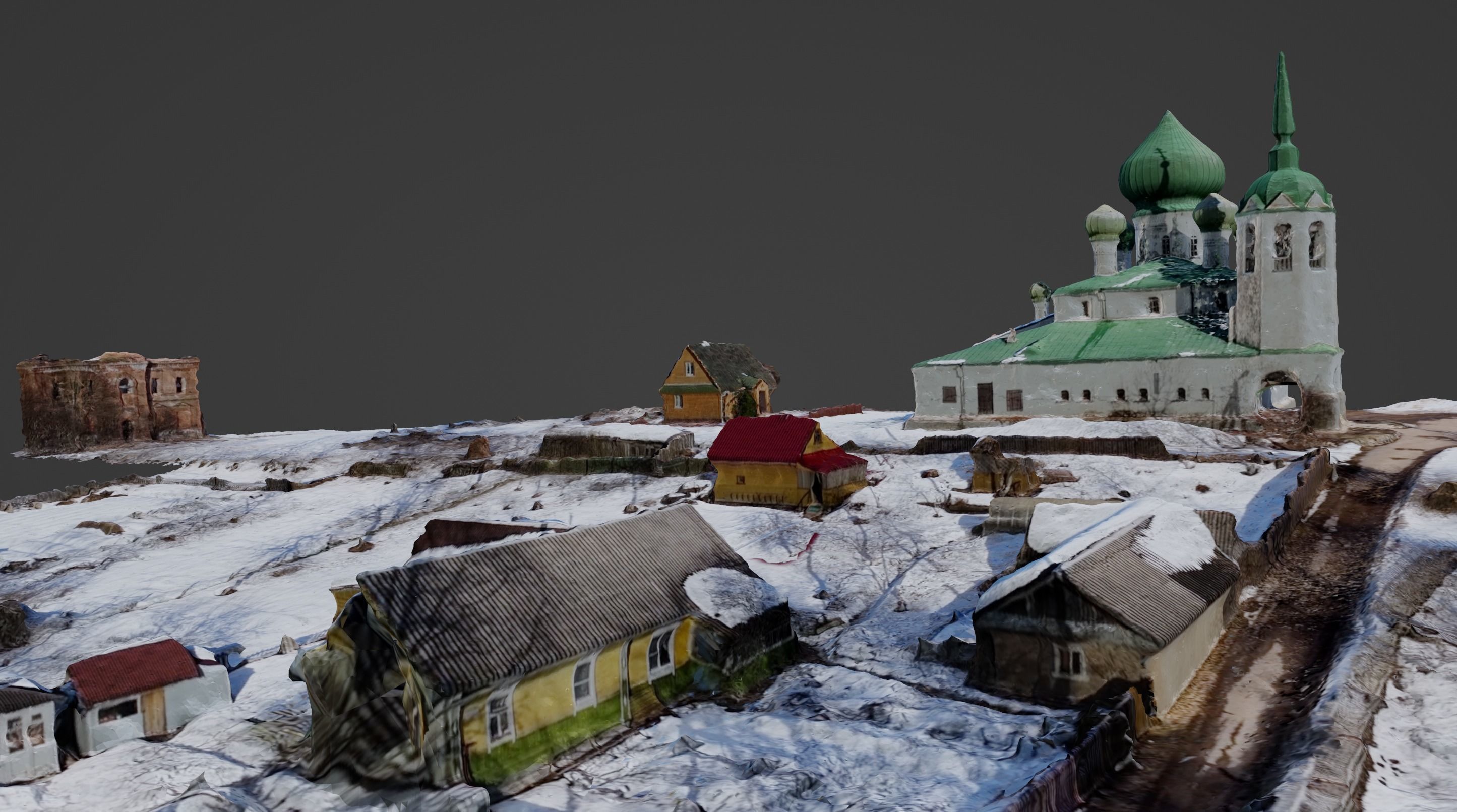 Church and Village Photoscan 3D model_12