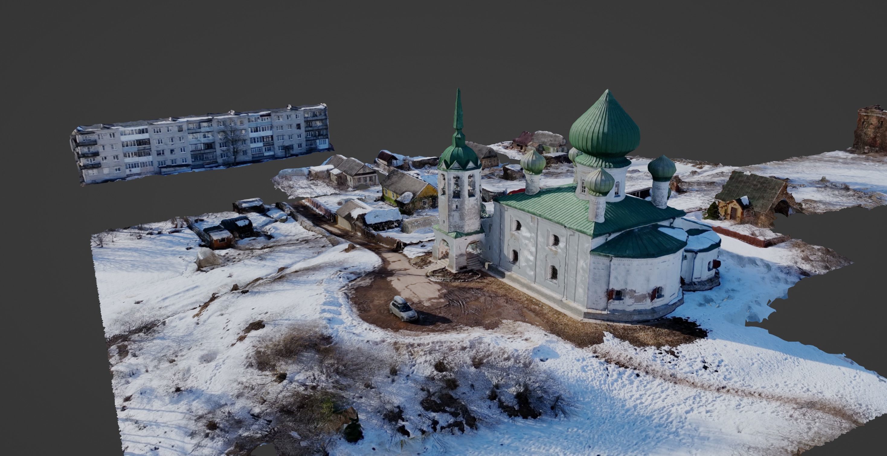Church and Village Photoscan 3D model_2