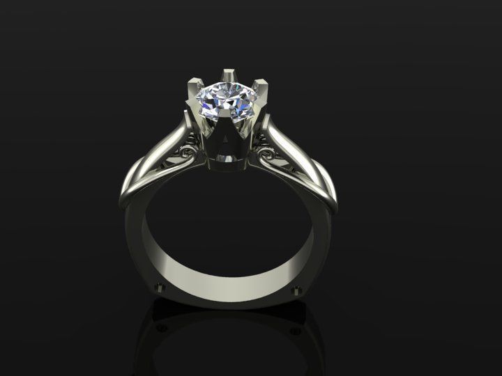 Diamond Ring 3D print model_2
