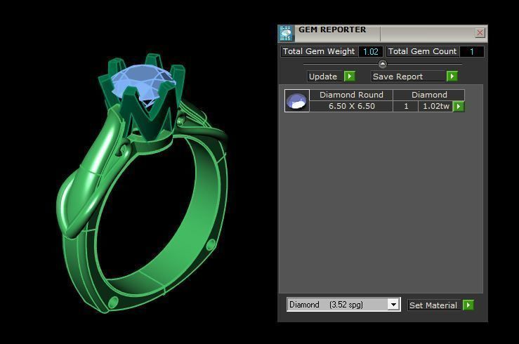 Diamond Ring 3D print model_6