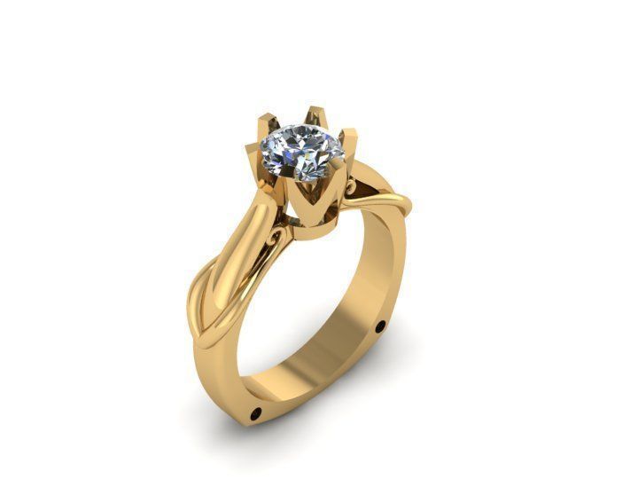 Diamond Ring 3D print model_3