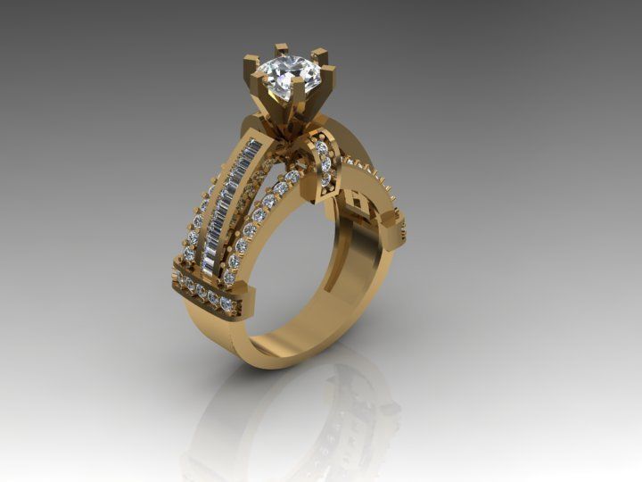 diamond Ring 3D print model_1